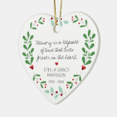 Remembrance Memory Is A Keepsake Greenery Phot Keramisch Ornament (Links)