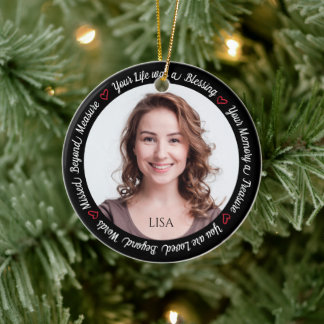 Remembrance Sympathy Keepsake Memorial Photo  Keramisch Ornament