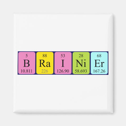 Remer periodiek systeem naam magneet (Voorkant)