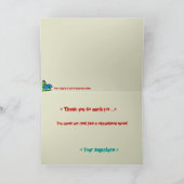 Remercie un carte de remerciements de caméléon (Intérieur)