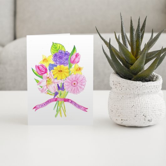 Remercie un carte de remerciements de groupe