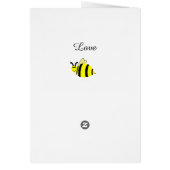 Remerciement de Baby Shower Abeille Bourdon (Dos)