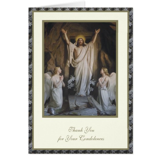 Remerciement de funérailles religieuses de résurre (Devant)