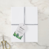 Remerciement de mariage au cactus vert. Étiquette (Avec de la ficelle)
