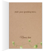 Remerciement de photo de mariage au lierre anglais (Intérieur (Droit))