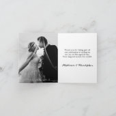 Remerciement de photo de mariage de script simple  (Intérieur)