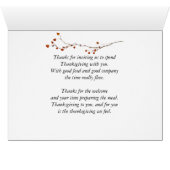 Remerciement de Thanksgiving (Intérieur Horizontal (Bas))
