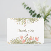 Remerciement floral élégant de verdure. Carte flor (Debout devant)