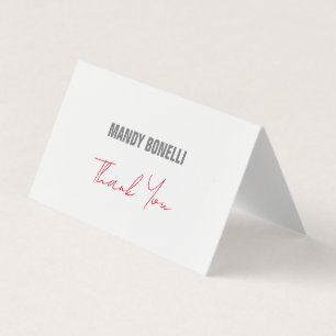 Remerciement minimaliste élégant professionnel mod