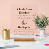 Remerciement personnalisé pour un médecin vraiment (Mariage)