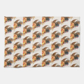 Remerciement Turquie serviette de cuisine Citrouil (Horizontal)