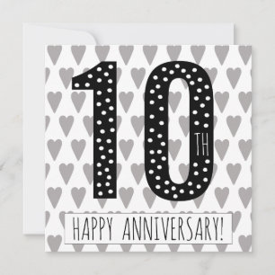 Remerciements 10ème anniversaire heureux ! - Carte de voeux