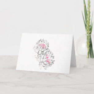 Remerciements 2 Carte de voeux Protea
