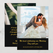 Remerciements 2 Photos - Carte de remerciement de mariage recto (Devant / Derrière)