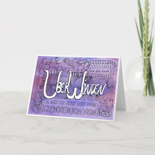 Remerciements 7e règle de sérénité - carte surmontée (Devant)