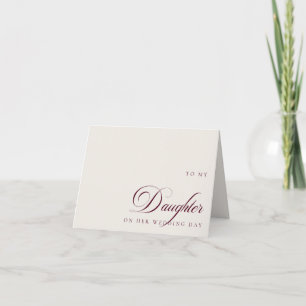 Remerciements À ma fille le jour de son mariage Message Carte