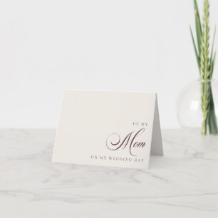 Remerciements À ma mère le jour de mon mariage Message Carte