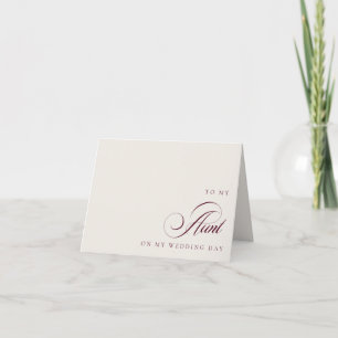 Remerciements À ma tante le jour de mon mariage Message Carte