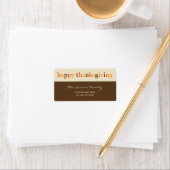 Remerciements à Thanksgiving Étiquette de adresse (En situation)