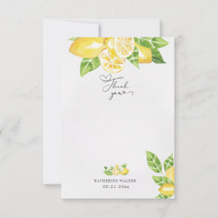 Remerciements agrumes citronnier baby shower de fruits carte de