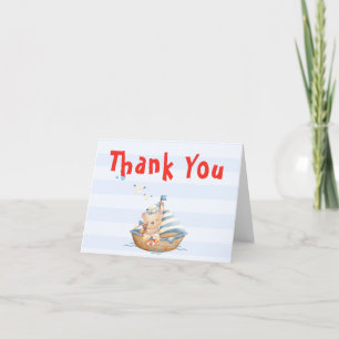 Remerciements Ahoy C'Est Un Garçon Baby shower Carte de remercie