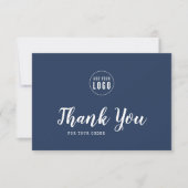 Remerciements Ajouter un script de logo et un Carte de remerciem (Devant)