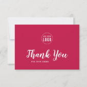 Remerciements Ajouter un script de logo et un Carte de remerciem (Devant)