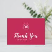 Remerciements Ajouter un script de logo et un Carte de remerciem (Debout devant)