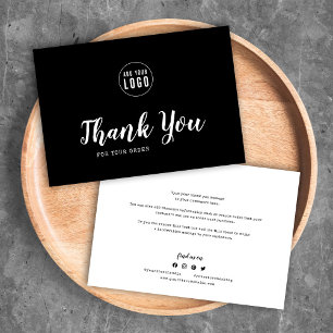 Remerciements Ajouter un script de logo et un Carte de remerciem