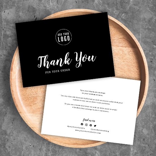 Remerciements Ajouter un script de logo et un Carte de remerciem