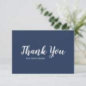 Remerciements Ajouter un script de logo et un Carte de remerciem (Debout devant)