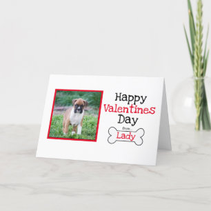 Remerciements Ajouter une photo carte Valentine de chien personn