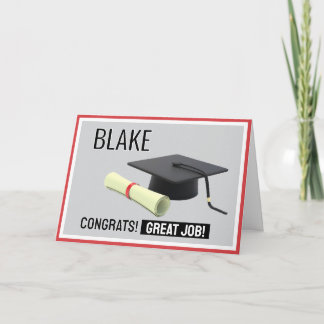 Remerciements Allez les diplômés ! Carte de félicitations de fin