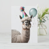 Remerciements Alpaca Anniversaire Carte de voeux Appartement (Debout devant)