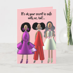 Remerciements Amusante carte d'anniversaire de femme afro-améric