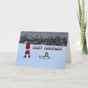 Remerciements Amusez-vous Bonne Carte de voeux de Noël!