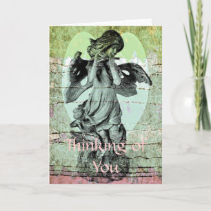 Remerciements Angel Flute Heart Penser à votre carte de voeux