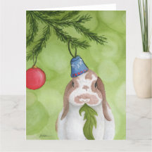 Animaux de vacances inhabituels : Carte lapin 8.5"