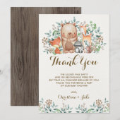 Remerciements Anniversaire de baby shower de carte de (Devant / Derrière)