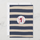 Remerciements Anniversaire de base-ball de carte de (Dos)