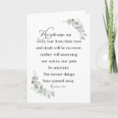 Remerciements Apocalypse 21:4 Carte de Sympathie (Devant)