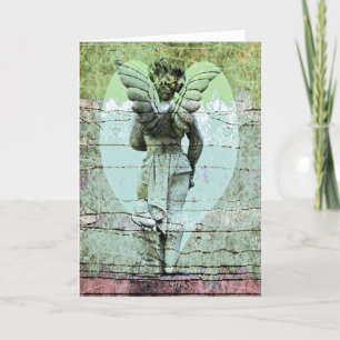Remerciements Aquarelle croisée sainte de carte de voeux de