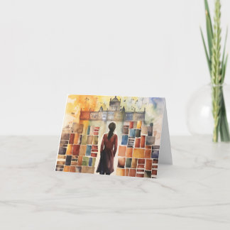 Remerciements Aquarelle Étudiant dans les livres blanc Carte de