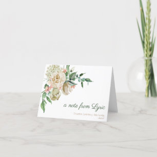 Remerciements Aquarelle florale Micah 6:8 Carte de note personna