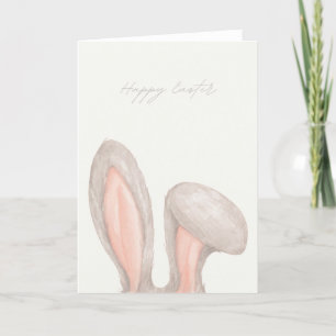 Remerciements Aquarelle Rabbit Oreilles Bonne carte de Pâques