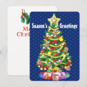 Remerciements Arbre et décorations faits sur commande de carte (Devant / Derrière)