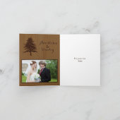 Remerciements Arbres sur bois carte de remerciement de mariage e (Intérieur)