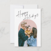 Remerciements Arc minimal moderne Joyeux Carte photo de vacances (Devant)