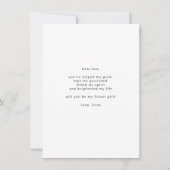 Remerciements Arch frame tu seras ma carte fille de fleurs (Dos)