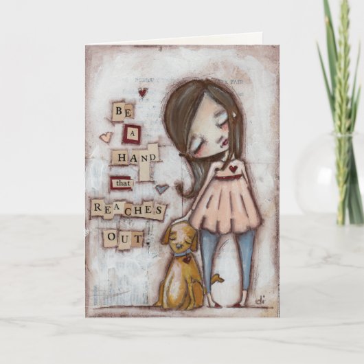 Remerciements Atteignant la main - carte de voeux (Devant)